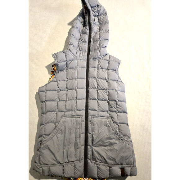 Womens Obermeyer Zoe Reversible Down Jacket EUC Medium Gray/Shale Duck Down - Picture 1 of 11